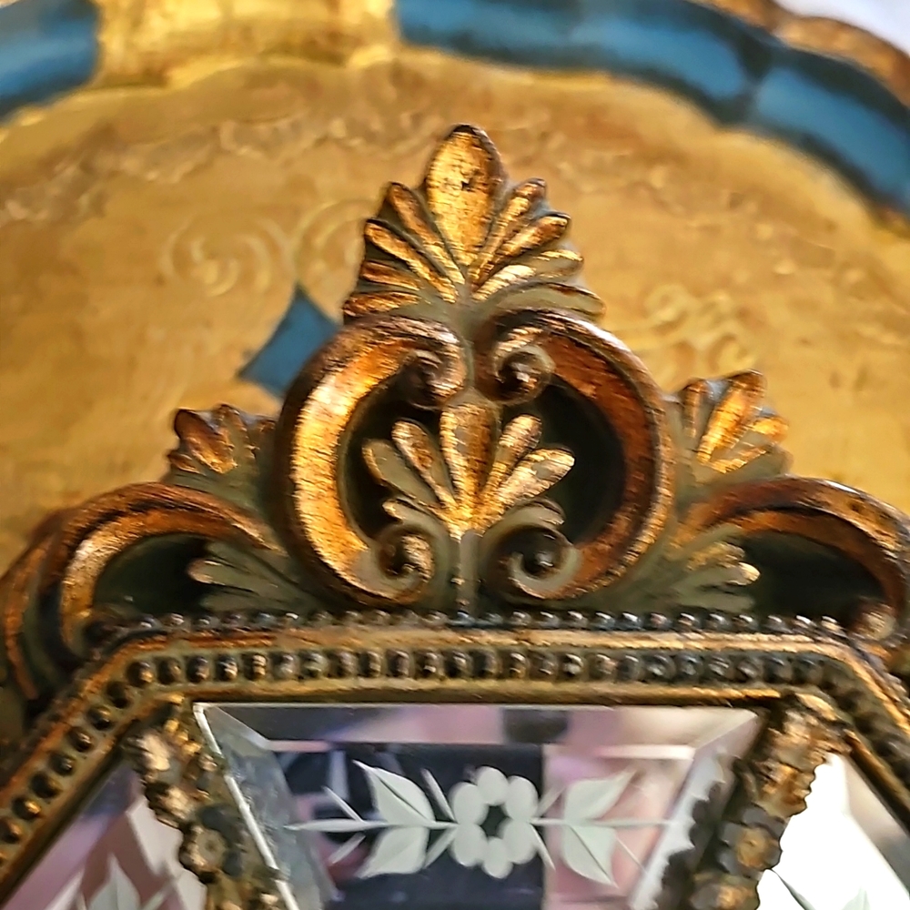 Vintage Venetian Murano Glass Mantel Clock - Picture 7 of 8